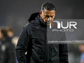 RKC trainer Henk Fraser is present during the match between RKC and NEC at the Mandemakers Stadium for the 2024-2025 season in Waalwijk, Net...