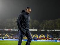 RKC trainer Henk Fraser is present during the match between RKC and NEC at the Mandemakers Stadium for the 2024-2025 season in Waalwijk, Net...