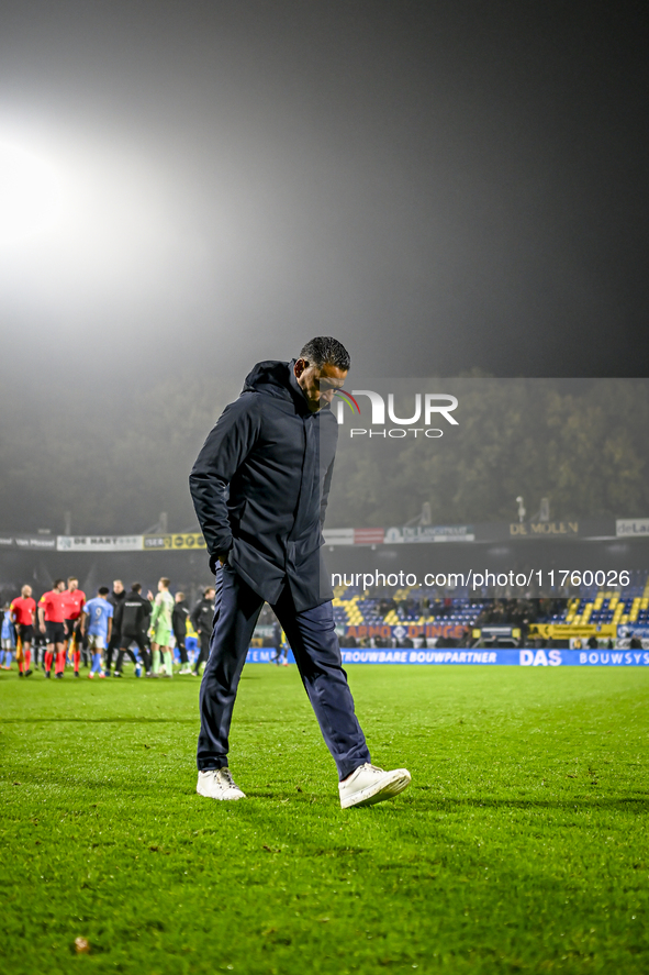 RKC trainer Henk Fraser is present during the match between RKC and NEC at the Mandemakers Stadium for the 2024-2025 season in Waalwijk, Net...