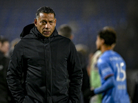 RKC trainer Henk Fraser is present during the match between RKC and NEC at the Mandemakers Stadium for the 2024-2025 season in Waalwijk, Net...