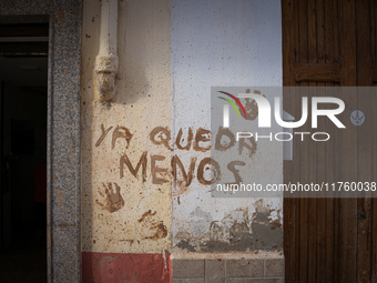 Consequences of flooding caused by the DANA occur in cities near Valencia, Spain, on November 7, 2024. (