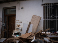 Consequences of flooding caused by the DANA occur in cities near Valencia, Spain, on November 7, 2024. (