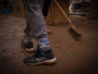 Consequences of flooding caused by the DANA occur in cities near Valencia, Spain, on November 7, 2024. (