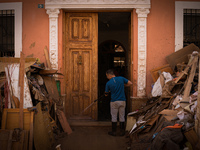 Consequences of flooding caused by the DANA occur in cities near Valencia, Spain, on November 7, 2024. (