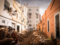 Consequences of flooding caused by the DANA occur in cities near Valencia, Spain, on November 7, 2024. (