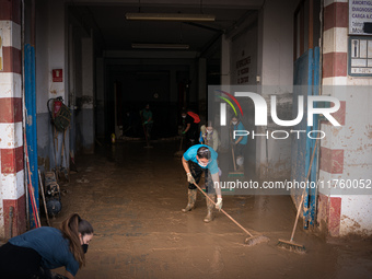 Consequences of flooding caused by the DANA occur in cities near Valencia, Spain, on November 7, 2024. (