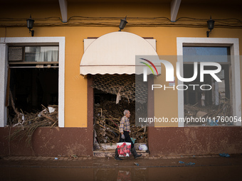 Consequences of flooding caused by the DANA occur in cities near Valencia, Spain, on November 7, 2024. (