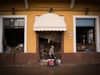 Consequences of flooding caused by the DANA occur in cities near Valencia, Spain, on November 7, 2024. (