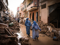 Consequences of flooding caused by the DANA occur in cities near Valencia, Spain, on November 7, 2024. (