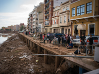 Consequences of flooding caused by the DANA occur in cities near Valencia, Spain, on November 7, 2024. (