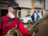 Consequences of flooding caused by the DANA occur in cities near Valencia, Spain, on November 7, 2024. (