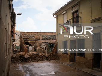 Consequences of flooding caused by the DANA occur in cities near Valencia, Spain, on November 7, 2024. (