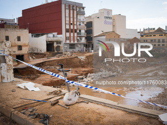 Consequences of flooding caused by the DANA occur in cities near Valencia, Spain, on November 7, 2024. (