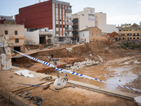 Consequences of flooding caused by the DANA occur in cities near Valencia, Spain, on November 7, 2024. (