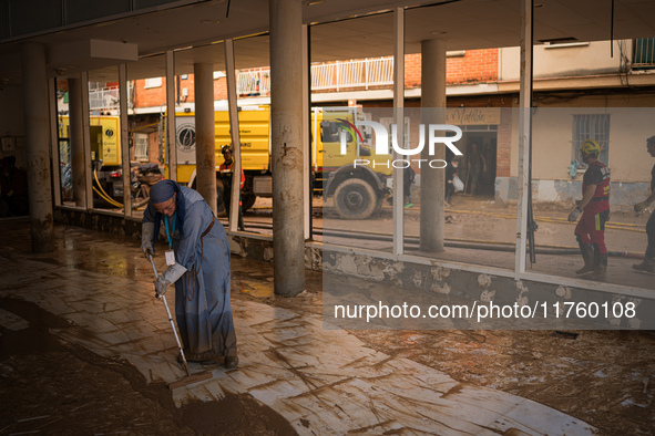 Consequences of flooding caused by the DANA occur in cities near Valencia, Spain, on November 7, 2024. 