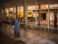 Consequences of flooding caused by the DANA occur in cities near Valencia, Spain, on November 7, 2024. (