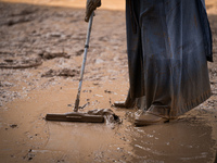 Consequences of flooding caused by the DANA occur in cities near Valencia, Spain, on November 7, 2024. (