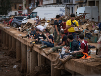 Consequences of flooding caused by the DANA occur in cities near Valencia, Spain, on November 7, 2024. (