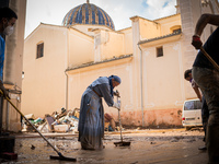 Consequences of flooding caused by the DANA occur in cities near Valencia, Spain, on November 7, 2024. (