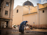 Consequences of flooding caused by the DANA occur in cities near Valencia, Spain, on November 7, 2024. (