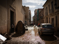 Consequences of flooding caused by the DANA occur in cities near Valencia, Spain, on November 7, 2024. (