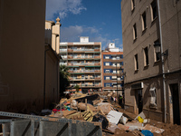 Consequences of flooding caused by the DANA occur in cities near Valencia, Spain, on November 7, 2024. (