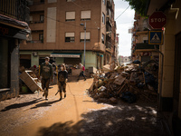 Consequences of flooding caused by the DANA occur in cities near Valencia, Spain, on November 7, 2024. (