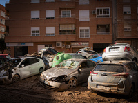 Consequences of flooding caused by the DANA occur in cities near Valencia, Spain, on November 7, 2024. (