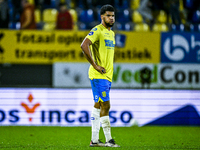 RKC defender Roshon van Eijma plays during the match between RKC and NEC at the Mandemakers Stadium in Waalwijk, Netherlands, on November 9,...