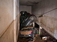 Consequences of flooding caused by the DANA occur in cities near Valencia, Spain, on November 7, 2024. (