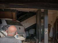 Consequences of flooding caused by the DANA occur in cities near Valencia, Spain, on November 7, 2024. (