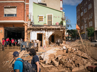 Consequences of flooding caused by the DANA occur in cities near Valencia, Spain, on November 7, 2024. (