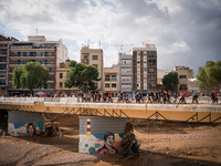 Consequences of flooding caused by the DANA occur in cities near Valencia, Spain, on November 7, 2024. (