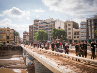 Consequences of flooding caused by the DANA occur in cities near Valencia, Spain, on November 7, 2024. (