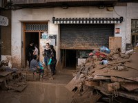 Consequences of flooding caused by the DANA occur in cities near Valencia, Spain, on November 7, 2024. (