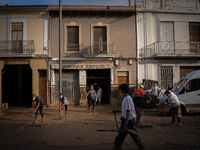 Consequences of flooding caused by the DANA occur in cities near Valencia, Spain, on November 7, 2024. (