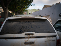 Consequences of flooding caused by the DANA occur in cities near Valencia, Spain, on November 7, 2024. (