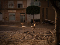 Consequences of flooding caused by the DANA occur in cities near Valencia, Spain, on November 7, 2024. (