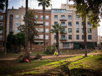 Consequences of flooding caused by the DANA occur in cities near Valencia, Spain, on November 7, 2024. (