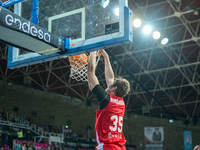 Simon Birgander of UCAM Murcia plays during the Liga Endesa 2024-2025 match between Morabanc Andorra and UCAM Murcia at Poliesportiu d'Andor...