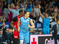 Kyle Kuric of Morabanc Andorra is in action during the Liga Endesa 2024-2025 match between Morabanc Andorra and UCAM Murcia at Poliesportiu...