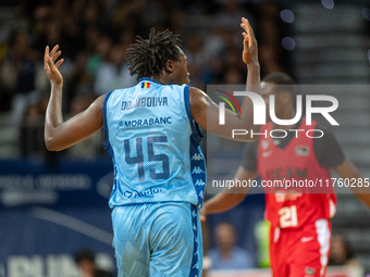 Sekou Doumbouya of Morabanc Andorra plays during the Liga Endesa 2024-2025 match between Morabanc Andorra and UCAM Murcia at Poliesportiu d'...