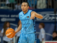 Players are in action during the Liga Endesa 2024-2025 match between Morabanc Andorra and UCAM Murcia at Poliesportiu d'Andorra in Andorra L...