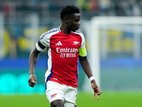 Bukayo Saka of Arsenal during the UEFA Champions League 2024/25 League Phase MD4 match between FC Internazionale and Arsenal at Stadio San S...