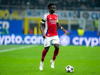 Bukayo Saka of Arsenal during the UEFA Champions League 2024/25 League Phase MD4 match between FC Internazionale and Arsenal at Stadio San S...