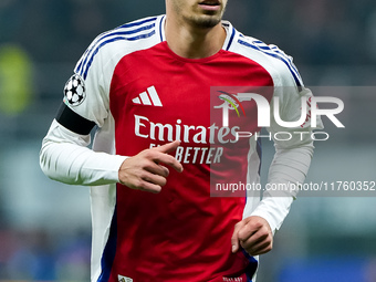 Kai Havertz of Arsenal looks on during the UEFA Champions League 2024/25 League Phase MD4 match between FC Internazionale and Arsenal at Sta...