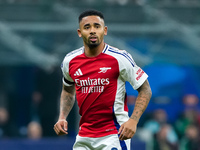 Gabriel Jesus of Arsenal looks on during the UEFA Champions League 2024/25 League Phase MD4 match between FC Internazionale and Arsenal at S...