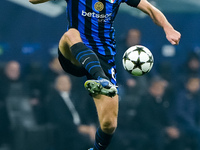 Stefan de Vrij of FC Internazionale controls the ball during the UEFA Champions League 2024/25 League Phase MD4 match between FC Internazion...