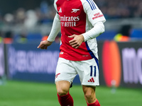 Gabriel Martinelli of Arsenal during the UEFA Champions League 2024/25 League Phase MD4 match between FC Internazionale and Arsenal at Stadi...