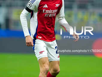 Kai Havertz of Arsenal during the UEFA Champions League 2024/25 League Phase MD4 match between FC Internazionale and Arsenal at Stadio San S...